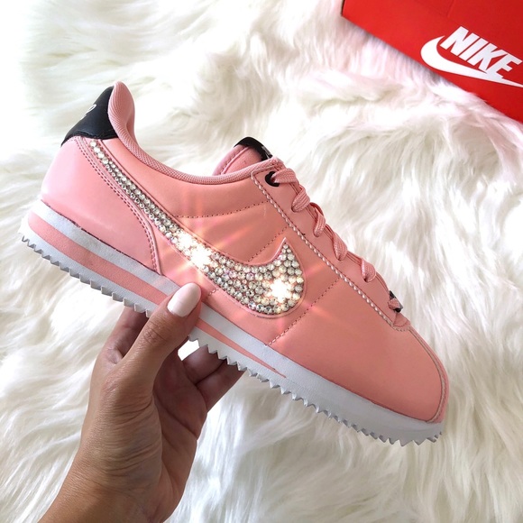Nike Shoes - Swarovski Nike Cortez Bleached Coral